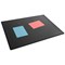 Durable Non-Slip Desk Mat With Transparent Overlay 65 x 50cm Polypropylene Black -