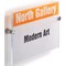 Durable Crystal Sign Frameless Acrylic Door Sign Holder, A4, Portrait, Clear