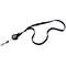 Avery Lanyard Black 40 x 1cm with 60cm Reel (Pack 10) - 4830