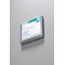 Durable Adhesive Click Sign Wall Mounted Door Sign Holder, 149x105.5mm, Grey
