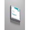 Durable Adhesive Click Sign Wall Mounted Door Sign Holder, 149x148.5mm, Grey