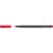 Faber-Castell Fibre-Tip Grip Fineliner Pen, 56% Recycled Plastic, 0.4mm Tip, Red, Pack of 10