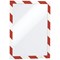 Durable Duraframe Adhesive Hazard Frame, A4, Red & White, Pack of 2 Durable Duraframe Adhesive Hazard Frame, A4, Red & White, Pack of 2