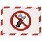 Durable Duraframe Adhesive Magnetic Hazard Frame, A4, Red & White, Pack of 2