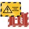 Durable Duraframe Adhesive Hazard Frame, A4, Red & White, Pack of 2 Durable Duraframe Adhesive Hazard Frame, A4, Red & White, Pack of 2
