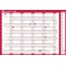 Sasco 2025 Original Year Wall Planner 915W x 610mmH With Wet Wipe Pen & Sticker Pack Board Mounted -