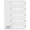 5 Star Index Dividers, 1-5, Mylar Tabs, A4, White