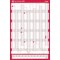 Sasco 2025 Compact Year Wall Planner 610W x 405mmH Portrait With Wet Wipe Pen & Sticker Pack Unmounted -