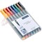 Staedtler 317 Lumocolor Pen / Permanent / Medium / Assorted Colours / Wallet of 8