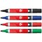 5 Star Permanent Marker, Bullet Tip, Assorted Colours, Pack of 4