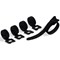 Durable Cavoline Cable Management Grip Tie, Black, Pack of 5