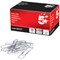 5 Star Large Metal Paperclips - 33mm, Plain, Pack of 100