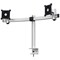 Durable Monitor Mount Pro Deskclamped Dual Monitor Arm, Adjustable Height and Tilt, Silver Durable Monitor Mount Pro Deskclamped Dual Monitor Arm, Adjustable Height and Tilt, Silver
