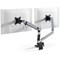 Durable Select Plus Deskclamped Dual Monitor Arm, Adjustable Height and Tilt, Silver Durable Select Plus Deskclamped Dual Monitor Arm, Adjustable Height and Tilt, Silver