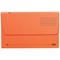 Elba Document Wallets Half Flap, 285gsm, Foolscap, Orange, Pack of 50