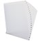 Elba Subject Dividers, A-Z, Clear Tabs, A4, White