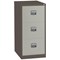 Trexus Foolscap Filing Cabinet, 3-Drawer, Brown & Cream