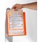 Durable Vario Wall Display Panel System, 5 Orange Panels Included