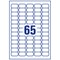 Avery Inkjet Mini Labels / 65 per Sheet / 38.1x21.2mm / Clear / J8551-25 / 1625 Labels