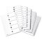 Avery Index Dividers, Unpunched, 1-20, A4, White, Pack of 5