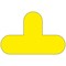 Beaverswood Warehouse T-Shape Floor Signal Markers, PVC With Adhesive Backing, H200mmxW300mm, Yellow, Pack of 10