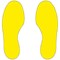 Beaverswood Warehouse Feet Symbol Floor Signal Markers, H300mmxW100mm, Yellow, Pack of 5 Right and 5 Left