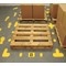 Beaverswood Warehouse Feet Symbol Floor Signal Markers, H300mmxW100mm, Yellow, Pack of 5 Right and 5 Left