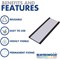 Beaverswood Magnetic PVC Label Holder With Card For Shelving and Racking, H40mmxW80mm, Pack of 100
