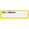Beaverswood Magnetic PVC Clear Front Ticket Pouches For Warehouse Shelving and Racking, H30mmxW100mm, Yellow, Pack of 100