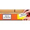 Beaverswood Magnetic PVC Clear Front Ticket Pouches For Warehouse Shelving and Racking, H30mmxW100mm, Yellow, Pack of 100