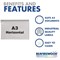 Beaverswood Magnetic Industrial Strength Document Pockets, A3, Horizontal, Clear, Pack of 10