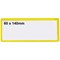 Beaverswood Magnetic PVC Clear Front Ticket Pouches For Warehouse Shelving and Racking, H60mmxW140mm, Yellow, Pack of 100