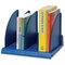 Avery DTR Book Rack with 4 Base Sections & 5 Dividers / W372xD275xH260mm / Blue