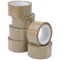 Everyday Packaging Tape, 50mmx66m, Buff, Pack of 6