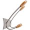 Alba Wall Coat Hook 2 Double Pegs Silver Grey/Light Wood -