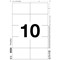Avery Printable Inserts 85mm x 54mm All printer types 100 inserts / 10 Sheets - 8554