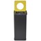 Alba Recycling Bin 50L Steel For Plastic Black With Yellow Circular Hole Lid H73xW31xD31cm -