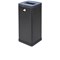 Alba Recycling Bin 50L Steel For Paper Black With Blue Oblong Hole Lid H73xW31xD31cm -