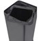Alba Recycling Bin 50L Steel For Paper Black With Blue Oblong Hole Lid H73xW31xD31cm -