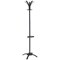 Alba Coat Stand 5 Pegs Plus 5 Mini Pegs Steel H175cm Black -