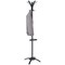 Alba Coat Stand 5 Pegs Plus 5 Mini Pegs Steel H175cm Black -