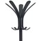 Alba Coat Stand 5 Pegs Plus 5 Mini Pegs Steel H175cm Black -