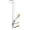 Alba Coat Hooks 2 Double Pegs Silver Grey Steel/Light Wood L36.7xW30x15cm -