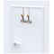 Alba Coat Hooks 2 Double Pegs Silver Grey Steel/Light Wood L36.7xW30x15cm -