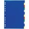 Durable A4 12 Part 1-12 With Coloured Tabs Printed and Cover Sheet Index, Multicoloured, Pack of 20