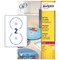 Avery Laser CD/DVD Labels, 2 per Sheet, 117mm Diameter, Photo Quality Glossy Colour, L7760-25, 50 Labels