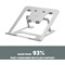 Fellowes Alumia Lightweight Adjustable Portable Laptop Stand Silver -
