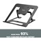 Fellowes Alumia Lightweight Adjustable Portable Laptop Stand Black -