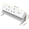 Fellowes Power Desk Type G Clamp Fit 2x230v 1xUSB-A 1x USB-C Socket 2m Cable White -