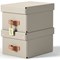 Leitz Puro Storage Box with Lid Small 7L Beige 100% Recycled Card Pack of 2 -